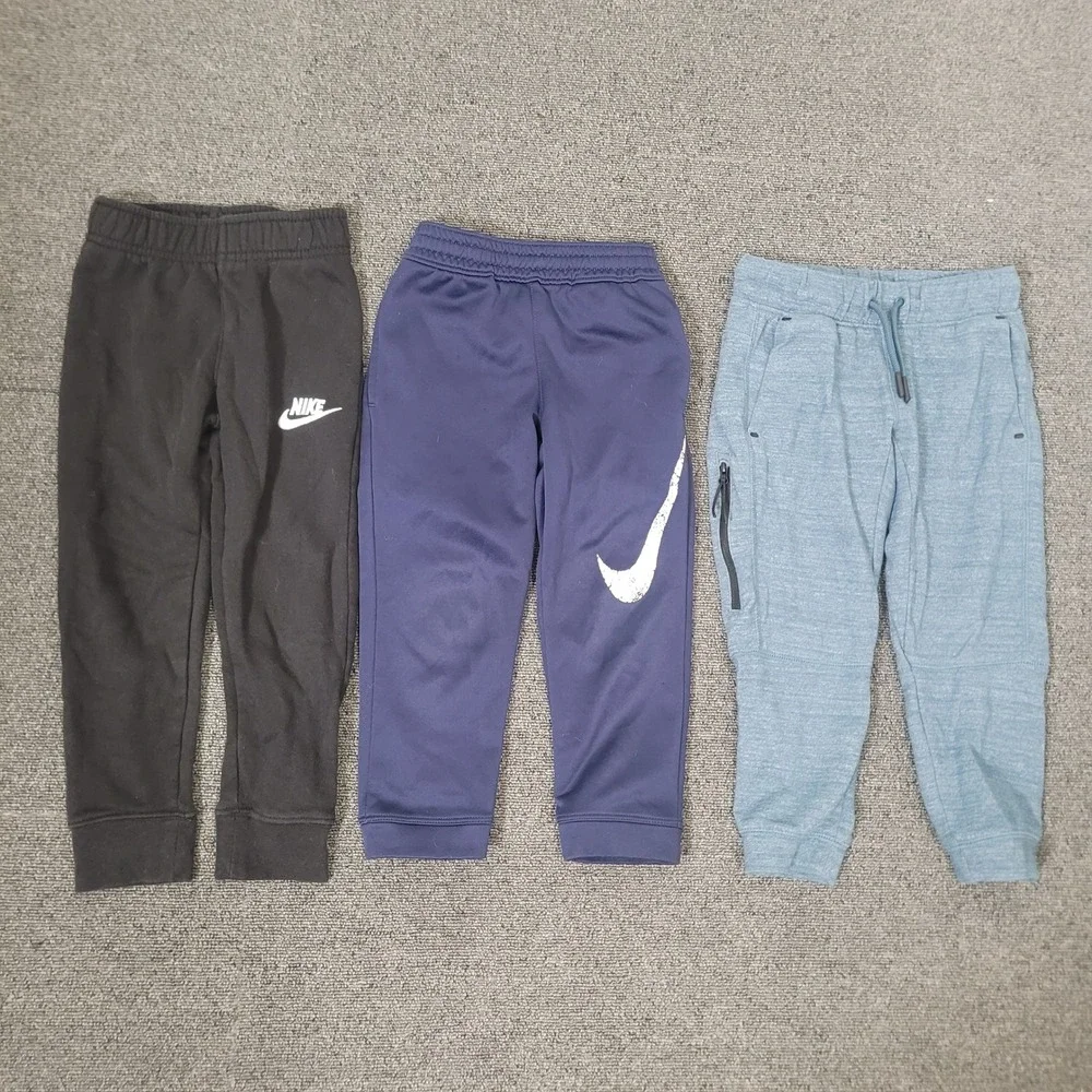 Nike All In Motion Size 4 5 Joggers Bundle Boys Black Navy Blue Active Pants
